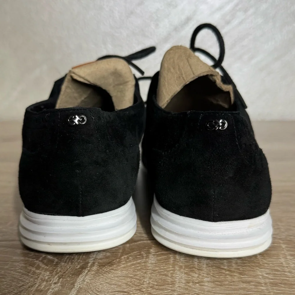 Cole Haan Ella Grand OX ll Black Suede Women 9B Sneakers